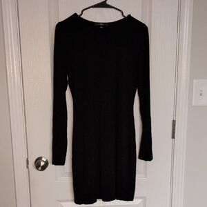 Lulu's Classic Black Long Sleeve Dress